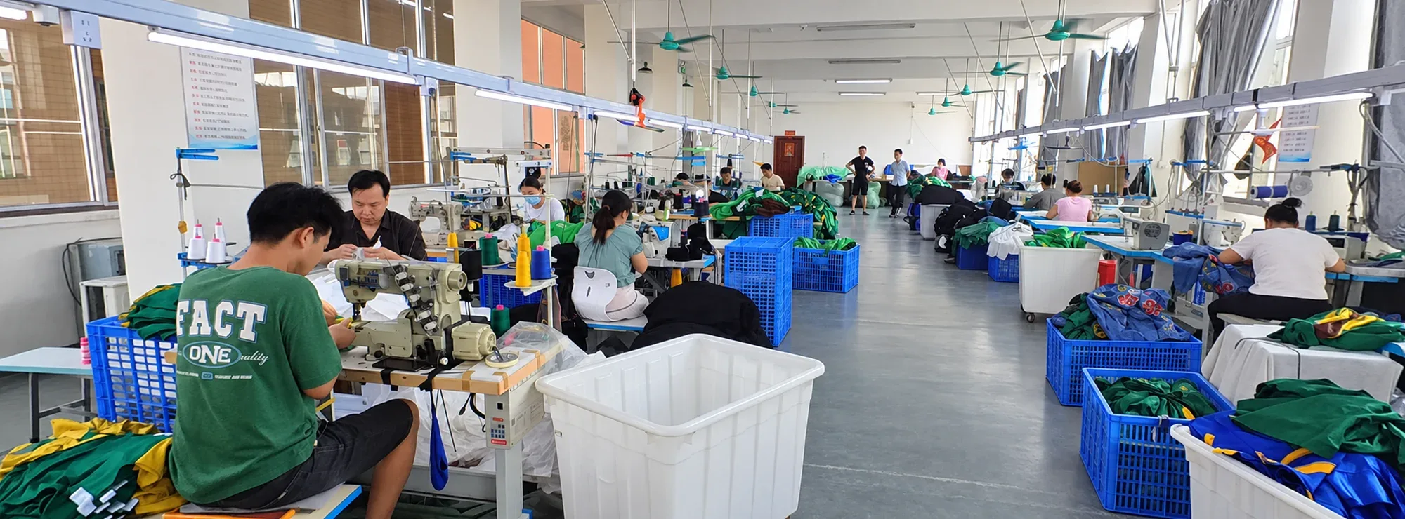 Sewing floor at the Jiashun factory in Humen, Dongguan