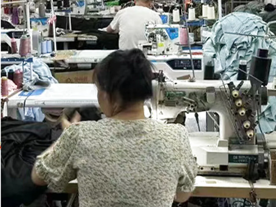 Bulk sewing on the production line