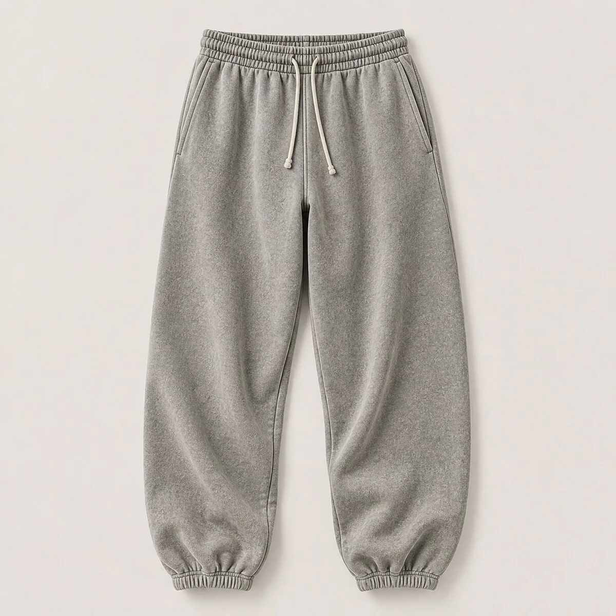 Dark drawcord sweatpants silhouette reference